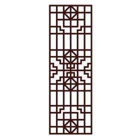 Imitation Redwood Lattice Window Film Frosted Glass Window Film No Glue Chinese Style Sliding Door Static Window Film; 15x39 inch