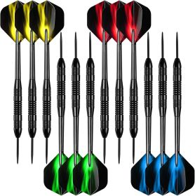12 Pack Steel Tip Darts, Professional Metal Darts Set for Dartboard