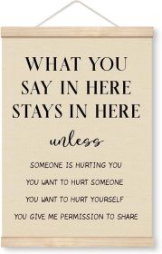 Therapy Decorations, Canvas Poster Wood Hanger, Therapy Room Door Hanger, Counseling Decor