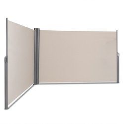 237" x 71" Patio Retractable Double Folding Side Awning Screen Divider