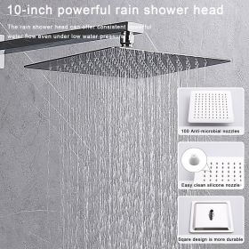Shower System Shower Faucet Combo Set Wall Mounted with 12" Rainfall Shower Head and handheld shower faucet, Chrome Finish with Brass Valve Rough