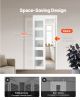 VEVOR Sliding Pocket Door, 30" x 80", 5-Lite Frosted Glass Single Sliding Door with Hardware Kit