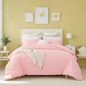 Pink Oversized Duvet Cover Set Adorable Fresh Aesthetic Suits All Genders. Premium Breathable Microfiber With Bohemian Details. Fits Single/doubl (Option: defaulttitle)