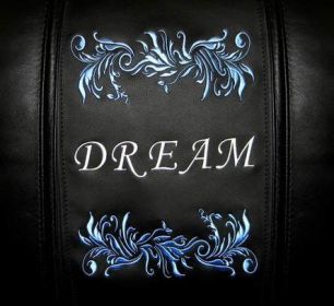 Dream Floral Horizontal Blue Logo Panel (Logo Panel Size: 24" Panel for Xpression Gaming Chair Only)