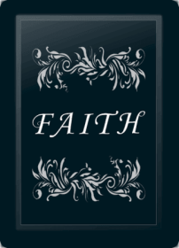 Faith Floral Horizontal Silver Logo Panel (Logo Panel Size: 24" Panel for Xpression Gaming Chair Only)