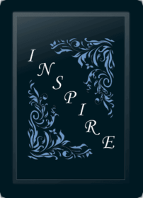 Inspire Floral Diagonal Blue Logo Panel (Logo Panel Size: 24" Panel for Xpression Gaming Chair Only)