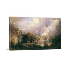 Rocky Mountain Landscape 1870 (Type: Standard Framed Canvas Print, size: 28" x 20" / 70cm x 50cm (approx))