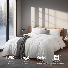 White & Pink Extra Large Duvet Cover Set Crafted From Premium Breathable Microfiber In Bohemian Style. Hotel-grade Minimalist Design Suitable For (Option: White-Q)